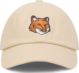 Maison Kitsun&eacute; Mens Cotton Cap Beige Hat