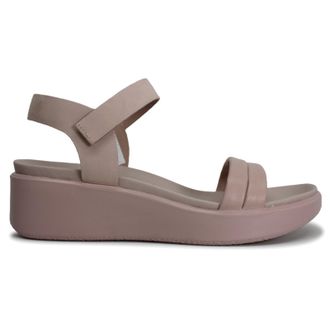 Ecco Ecco Flowt Wedge LX Leather Womens Wedge Sole Sandals - Rose Dust - Size:UK 5-5.5