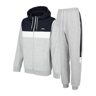 Slazenger Herenset trainingspak (Grijs gem&ecirc;leerd/Navy)