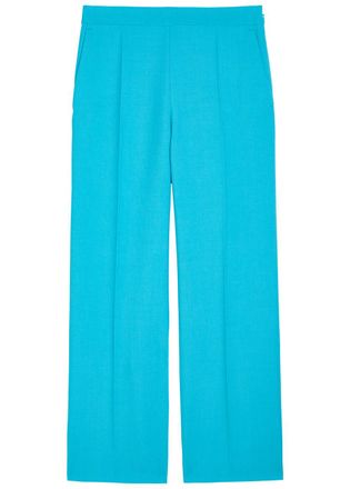 Chloé Straight-leg Wool Trousers - Blue - 34 (UK6 / XS)