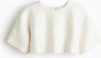 H&M Crop-Top - Weiss