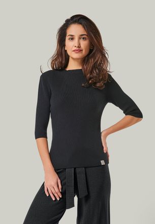 You Look Perfect PULLOVER DARIA - Kurzarm Pullover mit Stehkragen