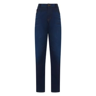 Diesel Straight Jeans, female, Blue, Size: S Dark blue high-waisted jeans