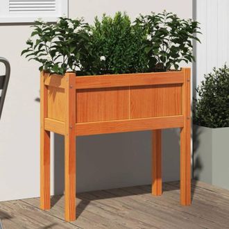 vidaXL Fioriera Giardino Gambe Marrone Cera 70x31x70 cm Massello Pino - Vidaxl
