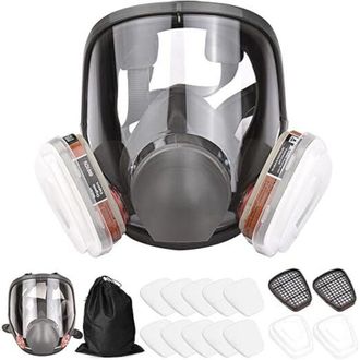 OEM Respirador Facial Completo 16 En 1 - Mascarilla Reutilizable Contra Vapores Org&aacute;nicos - Amplio Campo De Visi&oacute;n Para Pintura, Pulido, Soldadura Y Otros