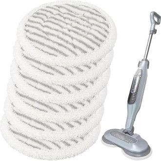 OEM Paquete De 6 Almohadillas De Repuesto Para Mopas De Vapor Shark S6002uk Y S7201uk, Reutilizables, De Microfibra, Para Todo Tipo De Suelos Duros Sellad