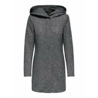 Only Only - Donkergrijze Melange Damesjas - Dames - Mantels - Grijs - Maat: XL