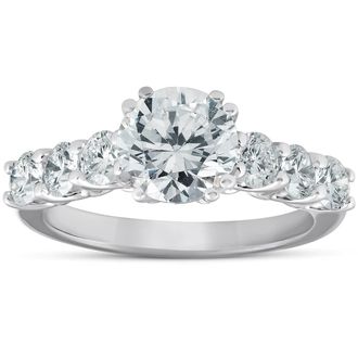Pompeii3 2 Ct Diamond Engagement Ring 14k White Gold Lab Grown