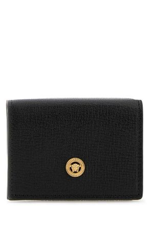 Versace Black Leather Medusa Biggie Wallet