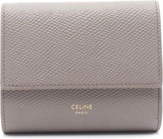 Celine 2018-2025 Leather Trifold Wallet small wallets - women - Calf Leather/Leather - One Size - Brown