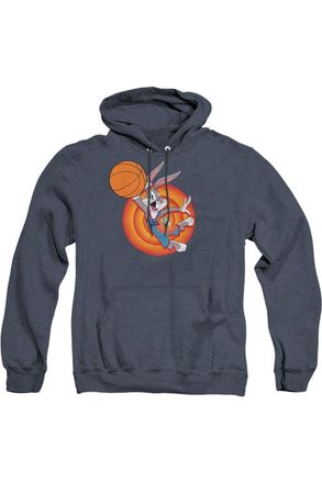 Gildan Space Jam 2 Bugs Slam Adult Heather Hoodie / Hooded Sweatshirt