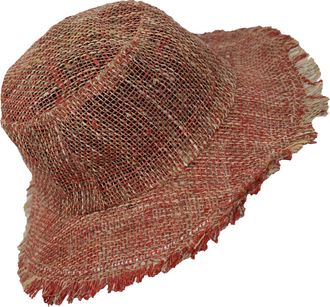 Gheri Mens 100% Hemp Natural Straw Summer Hat Beach Boater Panama Wide Brim Summer Holiday D