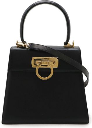 Ferragamo Gancini Leather Handbag Shoulder Bag (Pre-Owned)