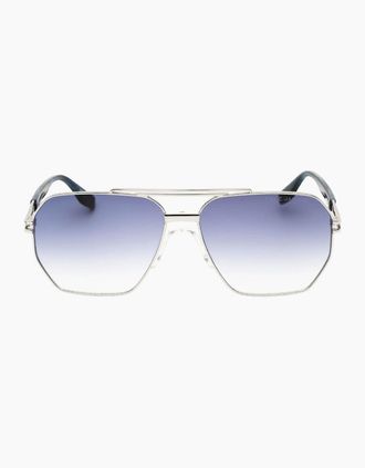 Marc Jacobs Mens Marc Jacob Palladium Blue Lens Silver Sunglasses - Size: ONE size
