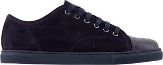 Lanvin Zwarte Leren Sneakers - Bovenste Veters - Dames - Sneakers - Zwart - 36 EU - Leer - Schoenen