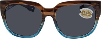Costa WATERWOMAN 2 Grey Polarized Polycarbonate Ladies Sunglasses WTR 251 OGP 58