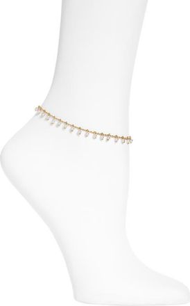 Vidakush Faux Pearl Anklet in Gold at Nordstrom, Size 7