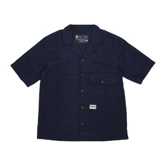 Timberland Ripstop Shirt met Korte Mouwen - Heren - Korte mouwen Overhemden - Blauw - S - Katoen - Overhemden