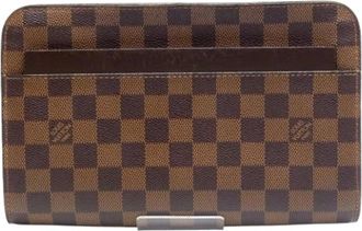 Louis Vuitton Pre-owned Clutches, male, Brown, Size: ONE SIZE Pre-owned Damier Clutch Bag