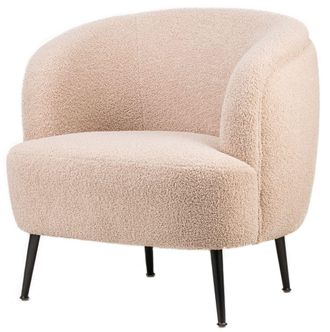 Nordlys Sill&oacute;n escandinavo 1 plaza en lana con patas de acero Beige