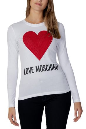 Love Moschino Langarm Versierd Hart T-shirt