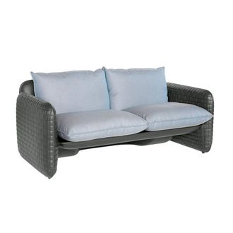 Slide Mara Sofa Grigio Elefante - Sabbia Del Deserto Originale Slide Di Design Per Giardino Esterno Interno Colorata Moderna Polietilene Made In Italy Sedia