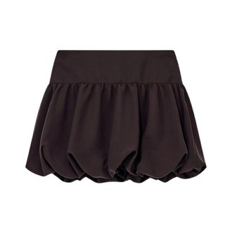 A|X Armani Exchange Gonna Crossover a palloncino in cr&ecirc;pe - Dames - Korte rokken - Bruin - XS - Rokken