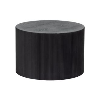 Woood Mesa baja redonda de madera &oslash;60cm - negro