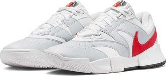 Nike Court Lite 4 Mens Shoes White/Light Crimson/Pure Platinum : 10.5 D - Medium, Faux Leather