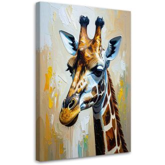 Artgeist Artgeist - Quadro su tela, Giraffa imitazione pittura ad olio - 40x60