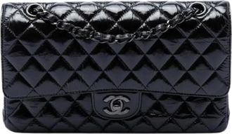 Chanel Pre-owned Double Flap Shoulder Bag - Dames - Vintage Schoudertas - Zwart - ONE Size - Leer - Vintage