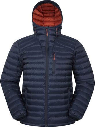 Mountain Warehouse Henry II Mens Down Padded Jacket - Water Resistant Puffer Coat, Insulated Winter Wear - Clothing for Outdoor & Travel Navy 3XL