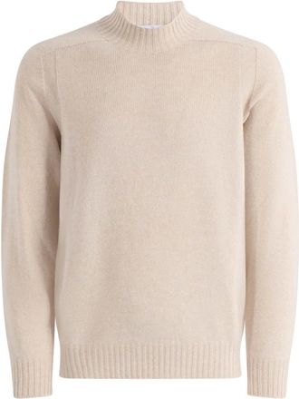 Gran Sasso Jersey de cuello perkins - Knitwear - Hombre - Beige - 2XL