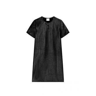 Courr&egrave;ges Vestido corto Montpellier Vinyl Coqueline Luxe - Dresses - Mujer - Negro - S