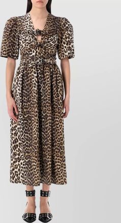 Ganni midi dress leo ruban