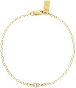 Set & Stones Marquise Birthstone Bracelet in Gold /April at Nordstrom