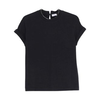 Brunello Cucinelli T-shirts and Polos - female - Brunello Cucinelli - T-Shirts - Blue - M - Tops
