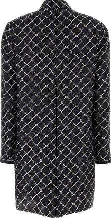 Gucci Womens Printed Silk Dress Black