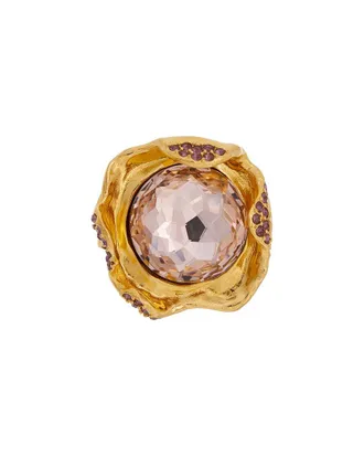 Oscar De La Renta Crystal Nest Ring