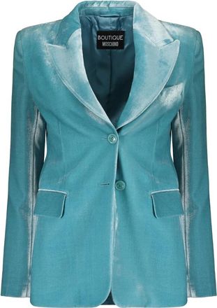 Moschino Velvet Blazer - female - Boutique Moschino - Blazers - Blue - XS - Jackets