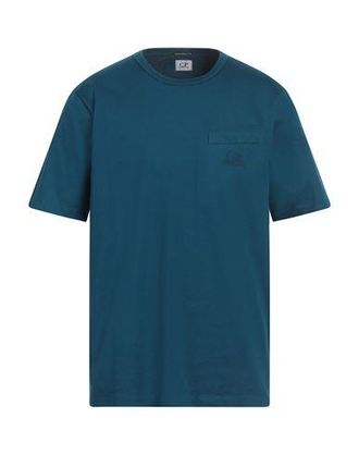 Tシャツ・カットソー C.P. COMPANY Men T-shirt Blue 18CMTS257A110302W 893 C.P. Company - Logo-Print Cotton-Jersey T-Shirt - Blue C.P.