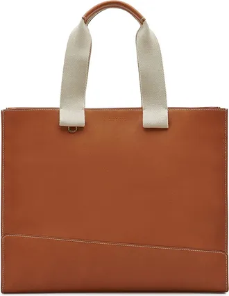 IL BISONTE Sole Large Leather Tote Bag