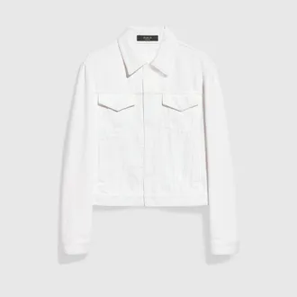 Gucci Cotton Denim Jacket, Size 44 IT, White, Ready-to-wear