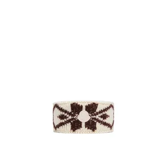 Moncler Moncler Jacquard Knit Headband, Women, White, Size: One Size