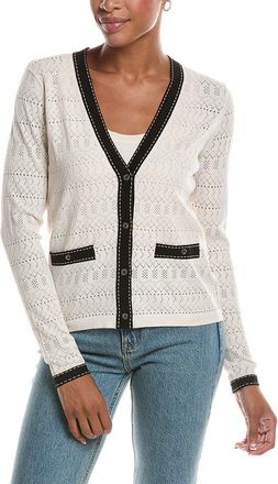 Autumn Cashmere Pointelle V-Neck Cardigan