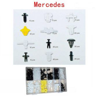 Trade Shop Trade Shop - Set Clip Di Fissaggio Per Auto Mercedes Confezione 270 Pezzi Ricambi Plastica