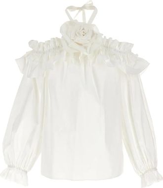 Carolina Herrera Blusa con spalle scoperte - Bianco