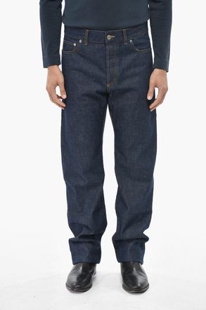 Dior Straight-Leg Jeans DIORLING with Exposed Seams and 22cm Leather Patch Dior