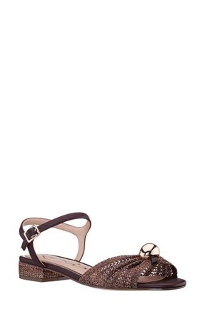 Nina Slater Ankle Strap Sandal in Chocolate at Nordstrom, Size 9.5