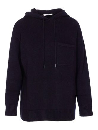 Max Mara hooded patch-pocket sweater - Black